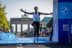 Tadese Takele errang beim BMW BERLIN-MARATHON 2023 Platz 3 © SCC EVENTS / Camera4